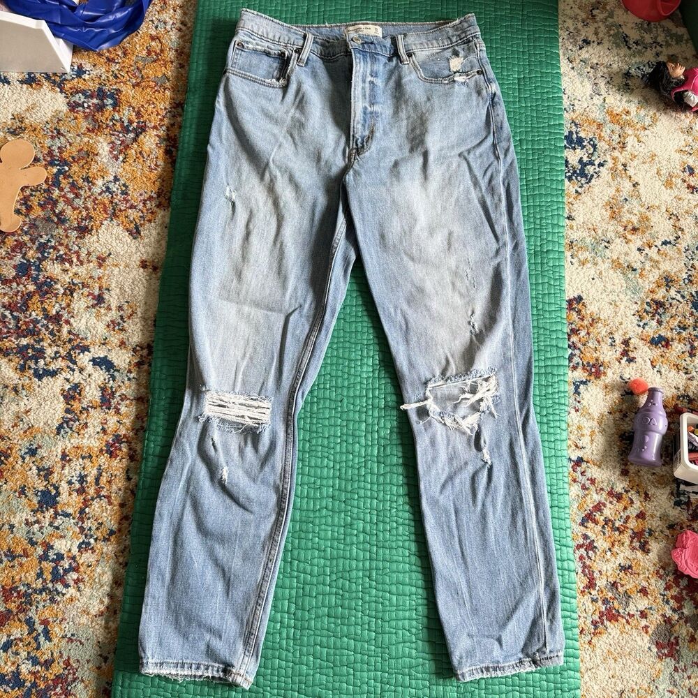 Abercrombie & Fitch Curve Love The Skinny High Rise Stretch Sz 30 10 L Y2K Soft